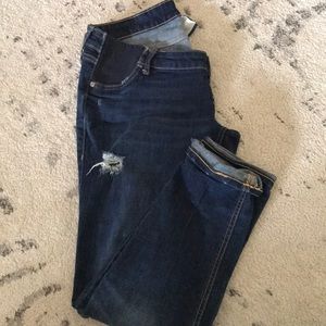 Side panel maternity jeans